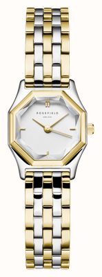 Rosefield Gemme (21.5mm) White Dial / Two-Tone Stainless Steel Bracelet GWSSS-G03