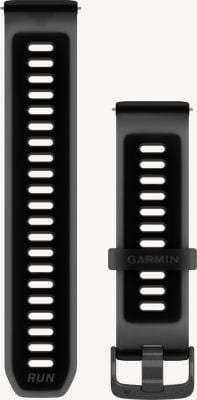 Garmin Quick Release Bands (22mm) Translucent Black/Black Silicone with Slate Hardware - Strap Only 010-11251-AT
