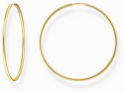 Thomas Sabo Big Gold-Plated Sterling Silver Hoop Earrings 60mm CR729-413-39