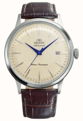 Orient Bambino Automatic (40.5mm) Cream Dial / Brown Leather Strap RA-AC0033Y30B