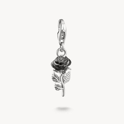 Thomas Sabo Silver Charm Pendant Rose Enamel True Romance Original 2232-664-11