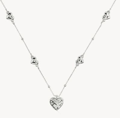 Radley Jewellery Heart Street Multi Heart Silver Necklace RYJ2553S