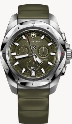 Victorinox I.N.O.X. Chrono (43mm) Green Dial / Green Rubber Strap 242081