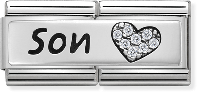 Nomination Classic Son Sterling Silver & Steel Charm 330731/03
