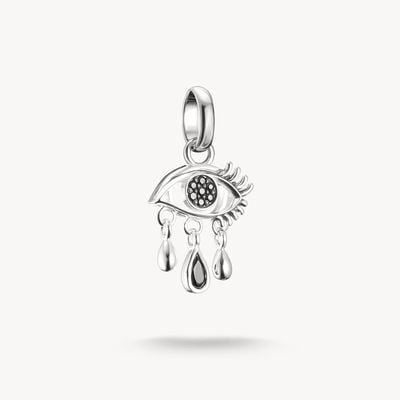 Thomas Sabo Silver Charm Pendant Black Tears Wednesday Zirconia Connect CC1319-643-11