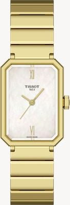 Tissot SRV Quartz (21.8mm) Mother-of-Pearl Dial / Gold PVD Stainless Steel Bracelet T1601103311300