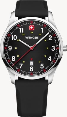 Wenger City Sport Quartz (42mm) Matte Black Dial / Black Silicone Strap 01.1441.129