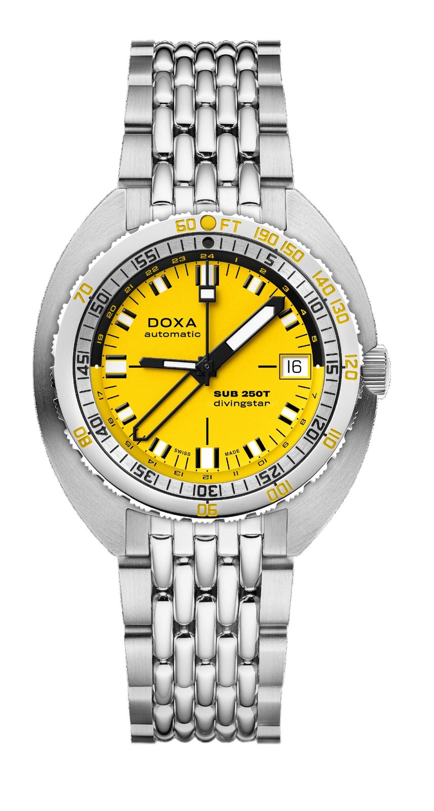 DOXA 855.10.361.10 SUB 250T GMT Divingstar (40mm) Yellow Watch