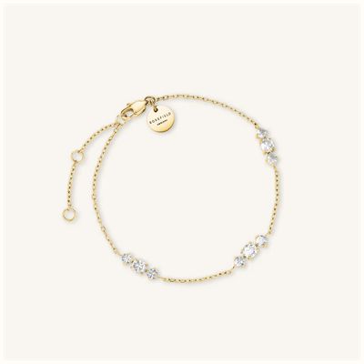 Rosefield Jewellery Triple Crystal Gold Plated Bracelet JBTCG-J1020