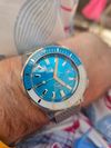 Customer picture of Squale Matic Light Blue (44mm) Light Blue Sunray Dial / Stainless Steel Mesh Bracelet MATICXSE.ME22