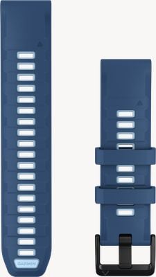 Garmin QuickFit Bands (22mm) Tidal Blue/Ice Blue Silicone with Black Hardware - Strap Only 010-14507-00