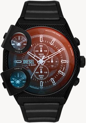 Diesel Sideshow | Black Chronograph Dial | Black Silicone Strap DZ7474