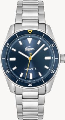 Lacoste Boston Quartz (39mm) Blue Sunray Dial / Stainless Steel Bracelet 2011424