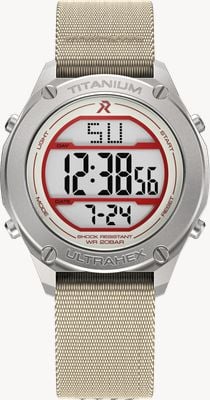 RZE 'First Contact' UTD-8000 Multi-Function Limited (42mm) Positive Display / Cream Elastic Nylon Strap UTD-8000-FC