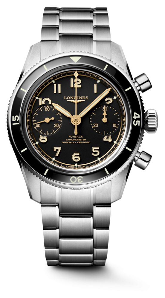 LONGINES L37214536 Spirit Pilot Flyback (39.5mm) Black Dial Watch