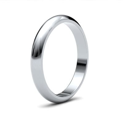 James Moore Wedding Ring  | 3mm | Heavy | Size D-Shape | AG_3LHD-9W AG_3LHD-9W