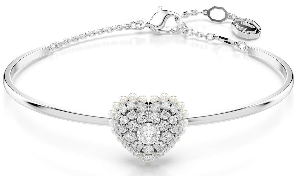 Swarovski 5684385 Next Hyperbola bangle, Heart, White, Jewellery
