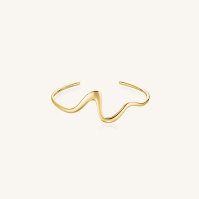 Rosefield Jewellery Ladies Wave Gold Plated Bangle JBWBG-J1302