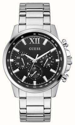 Guess WALKER Multifunction (44mm) Black Sunray Dial / Stainless Steel Bracelet GW0900G1
