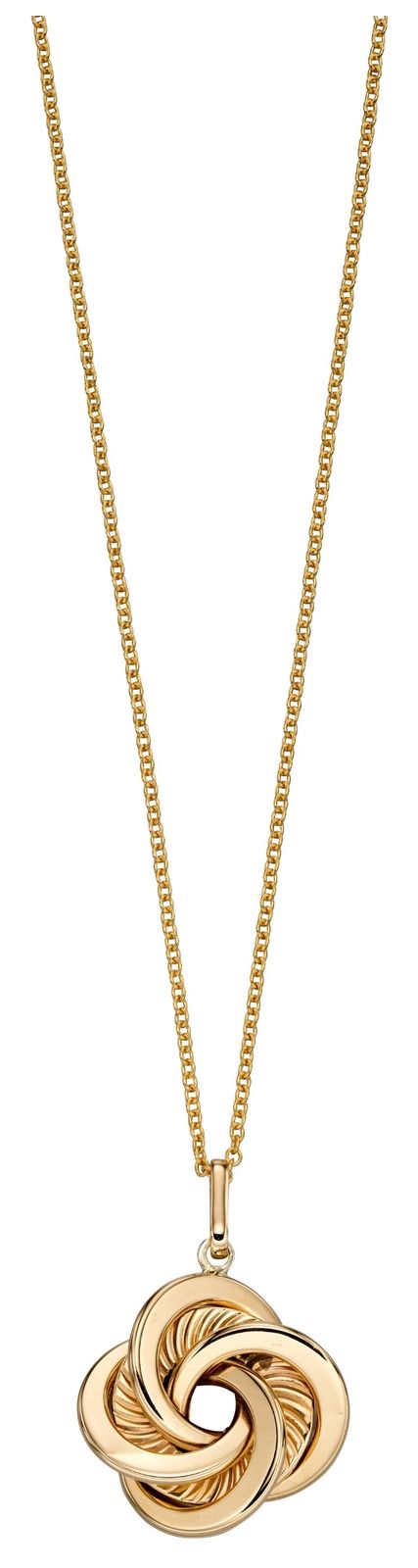 Elements Gold GP2155 9k Yellow Gold Swirl Pendant Only Jewellery