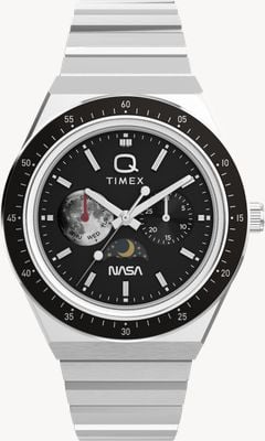 Timex Q Timex NASA Special Edition Multifunction (40mm) Black Dial / Stainless Steel Bracelet Watch TW2Y56700