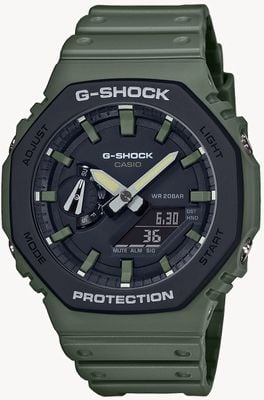 Casio G-Shock | Carbon Core | Green Rubber Strap | Digital Display GA-2110SU-3AER