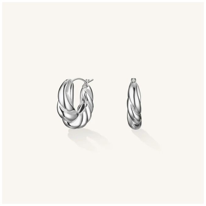 Rosefield Jewellery JETHS-J979 Twisted Silver Stainless