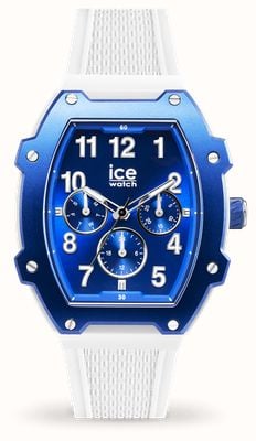 Ice-Watch ICE Boliday White Blue (40mm) Blue Tonneau Dial / White Silicone Strap 023313