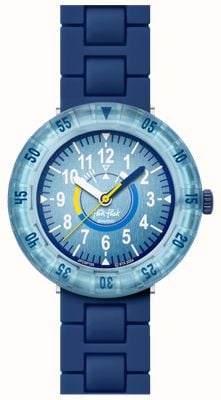Flik Flak BLUEBRICK (36.70mm) Blue Dial / Blue Silicone Strap FCSP133