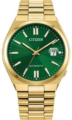 Citizen Tsuyosa Automatic (40mm) Sunray Green Dial / Gold-Tone Stainless Steel Bracelet NJ0152-51X