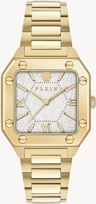 Philipp Plein PLEIN EDGE Quartz (34mm) White Dial / Gold PVD Stainless Steel Bracelet PWZGA0426