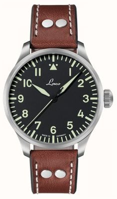 Laco Augsburg Automatic - Laco 31 Upgrade (42mm) Black Dial / Brown Leather Strap 861688.2.PR