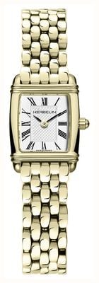 Herbelin Art Déco Quartz (17.8mm) Silver Dial / Gold PVD Stainless Steel Bracelet 17438BP1N08