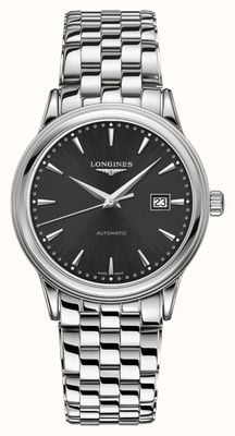 LONGINES Flagship Classic Automatic (40mm) Black Sunray Dial / Stainless Steel Bracelet L49844596