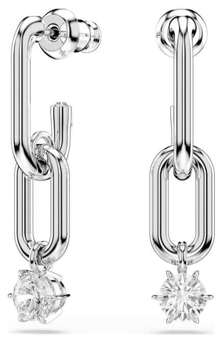 Swarovski 5728584 Constella Drop Earrings Round Cut, White, Jewellery