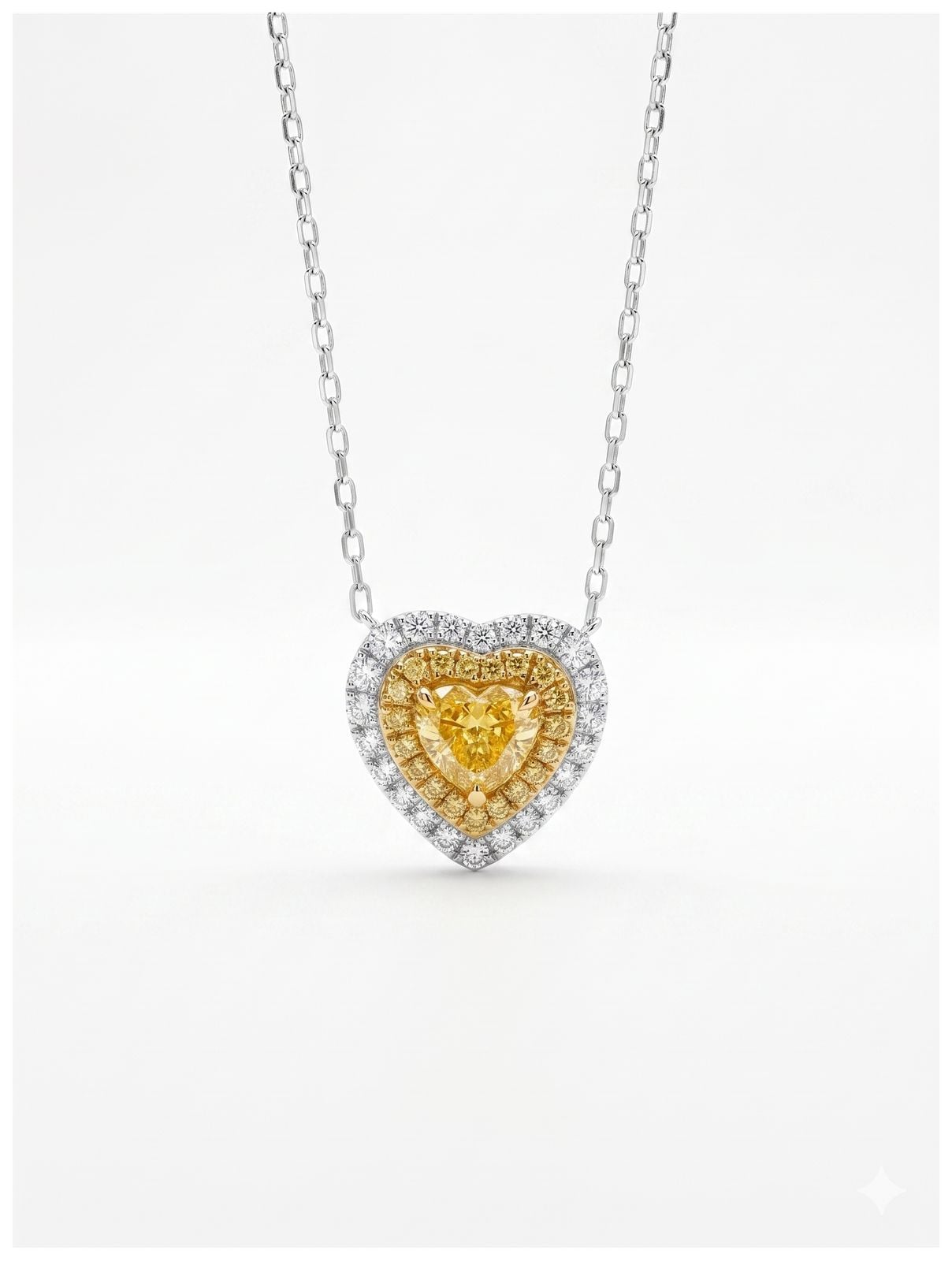 James Moore & Co J36591 18ct White Gold Natural Yellow And Jewellery