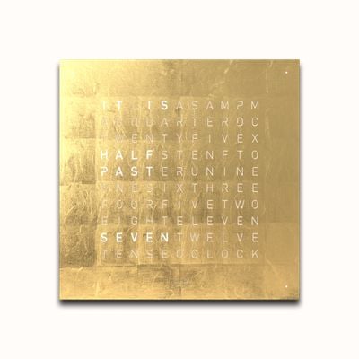 QLOCKTWO EARTH 45 CREATOR'S EDITION GOLD (English) - RAL 9005 Black QT4ENGD-UK BLACK