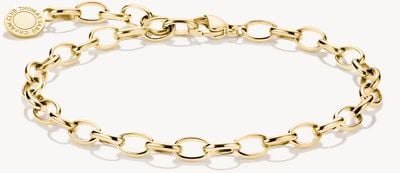 Thomas Sabo Thomas Sabo Charm Club Original Yellow Gold Tone Plated Link Bracelet (17 cm) X0163-S02-39-L17