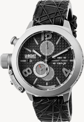 U-Boat CLASSICO 45 Titanium Limited Edition (45mm) Tungsten Black Dial / Black Alcantara Hybrid Strap 3004
