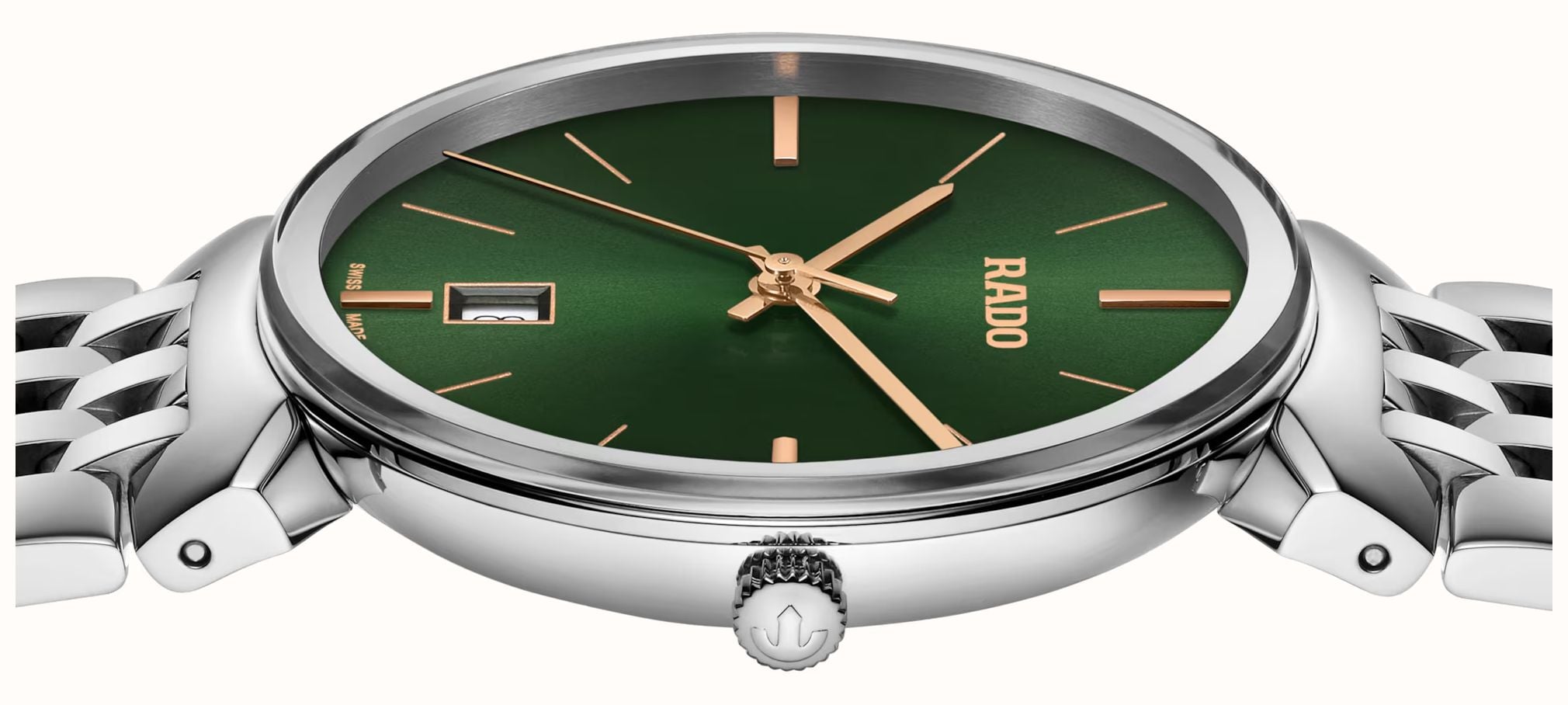 RADO Florence Quartz (38mm) Green Sunray Dial / Stainless Steel Bracelet R48912313 - alternate view 3
