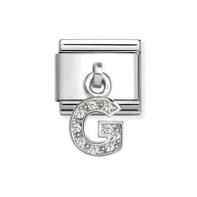Nomination 331818/07 Classic Letter G Cubic Zirconia Charm Jewellery