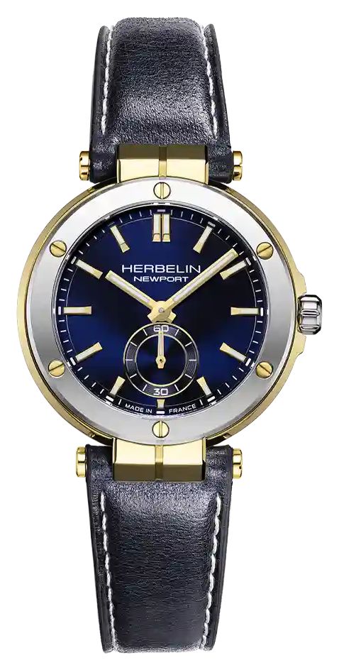 Herbelin 18289T1N35 Newport Quartz Small-Seconds (35mm) Blue Watch