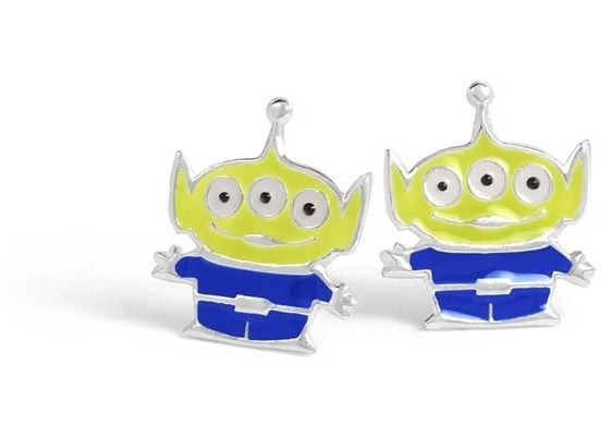 Disney E913039SL.PH Sterling Silver Toy Story Alien Earrings Jewellery