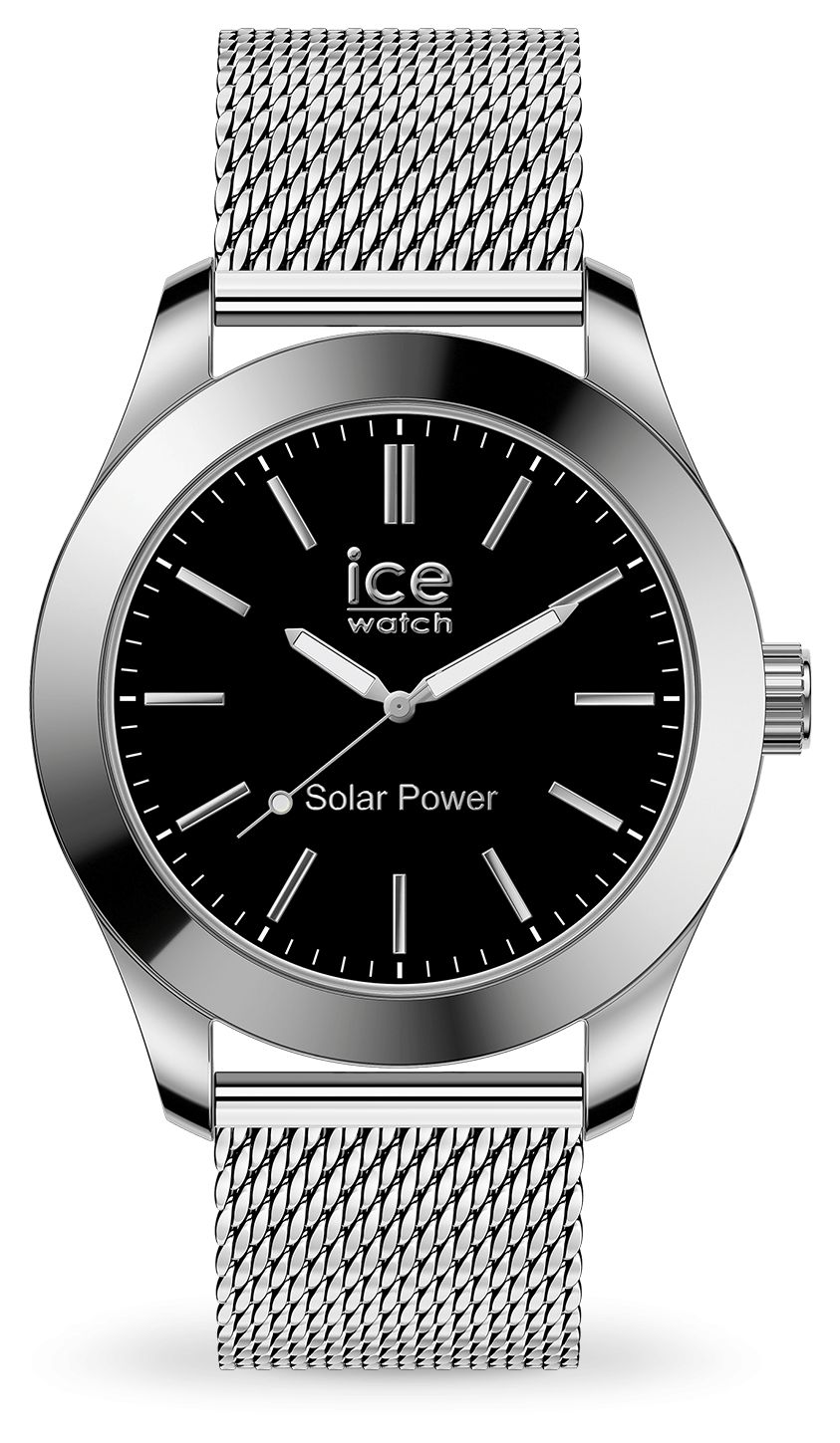 Ice-Watch 023795 Steel Solar (40.5mm) Black Dial / Stainless Watch