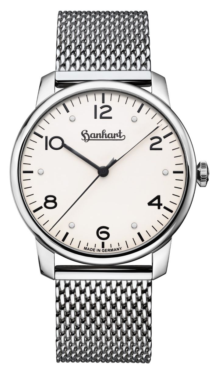 Hanhart 782.250-9428 PIONEER Silva (38.5mm) White Dial / Watch