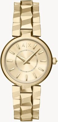 Armani Exchange Two-Hand Quartz (34mm) Gold Sunray Dial / Gold PVD Stainless Steel Bracelet AX4407