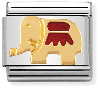 Nomination Classic Red Elephant 18ct Gold Charm 030212/21