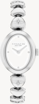 Coach Sammy Two-Hand Quartz (22.5mm) White Dial / Stainless Steel Heart Bracelet 14504639