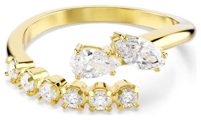 Swarovski 5747984 Mesmera Open Ring, Mixed Cuts, White, 18K Jewellery