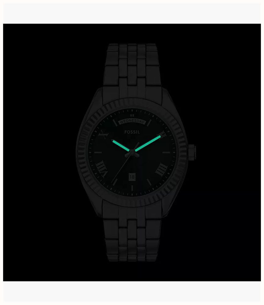 Fossil Campbell 42 mm Three-Hand Day-Date Stainless Steel FS6239 - alternate view 4